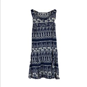 En Creme Lace-Up Back Sleeveless Mini Dress Size L